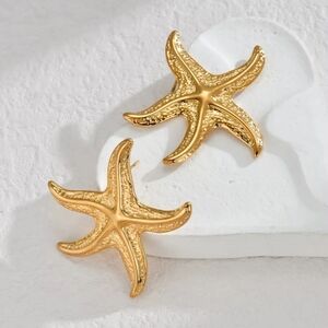Gold Starfish Earrings